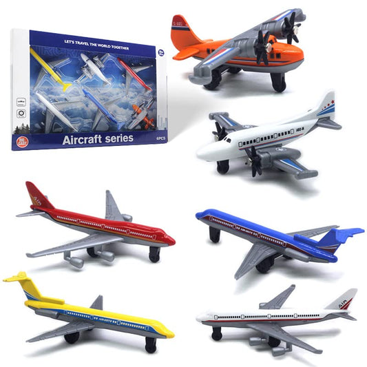 Crelloci toy airplane 6-pack gliders; bright colors for hands-on play.