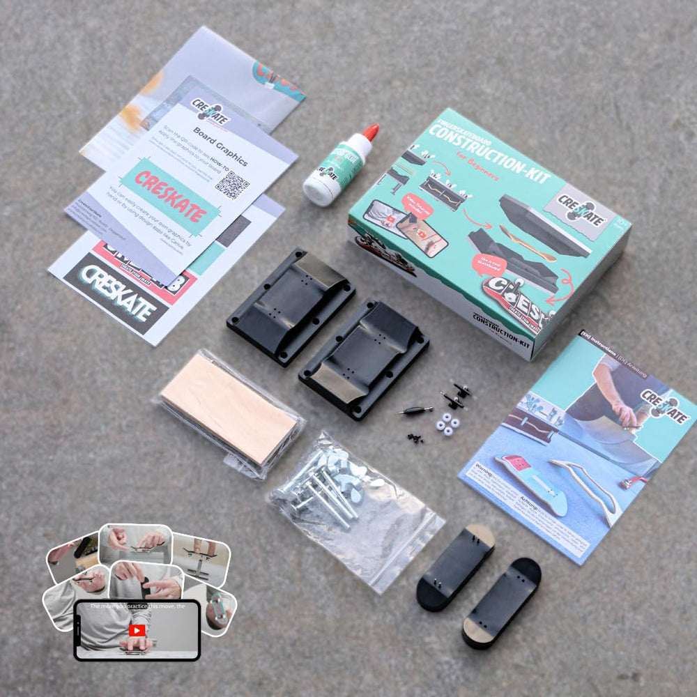 CRESKATE complete kit lets you start fingerboarding right away.