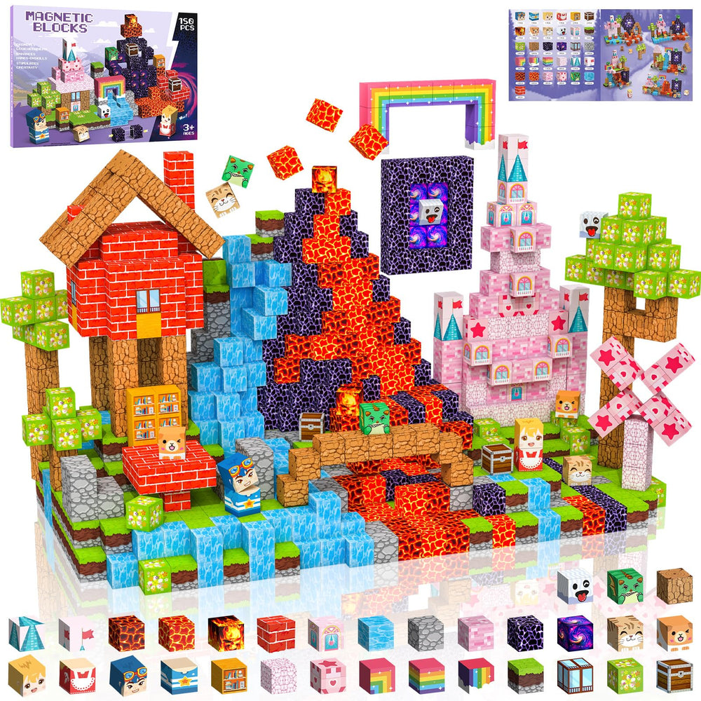 Crifeton Magnetic Blocks 150 pcs overview encouraging colorful, open-ended building