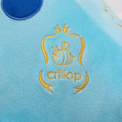 Crillop blue dinosaur plush appealing to kids, perfect for cuddly play and bedtime.