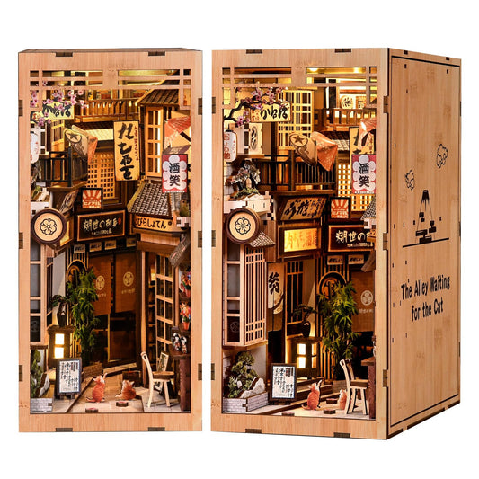 CRIOLPO Book Nook Kit izakaya scene adds cozy shelf decor and intrigue