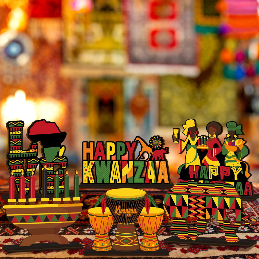 CroBlissful Kwanzaa party sign set elevates corporate or family celebrations