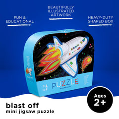Crocodile Creek puzzle box showing heavy-duty storage for easy cleanup