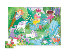 Crocodile Creek 36-piece puzzle pieces laid out to encourage problem solving for little hands.
