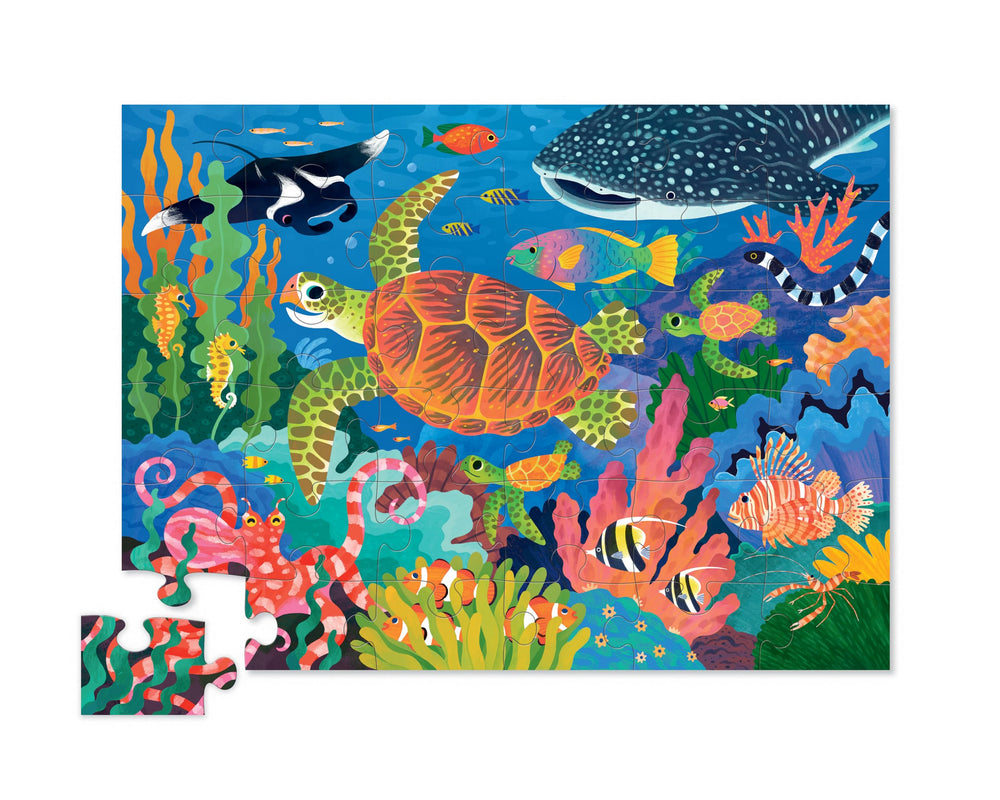 Crocodile Creek 36-piece sea turtle puzzle ready for little hands and family puzzle time