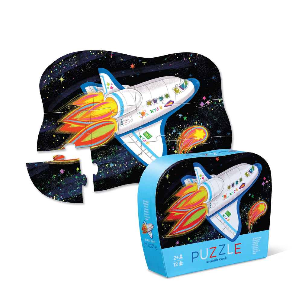 Crocodile Creek Blast Off floor puzzle pieces for little hands and problem-solving