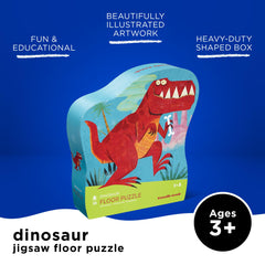 Crocodile Creek bright dinosaur artwork sparks imagination during puzzle time