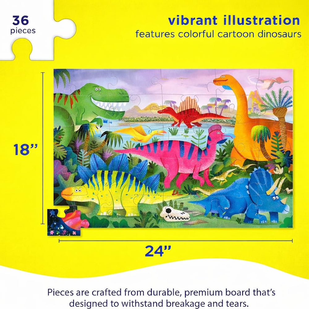 Crocodile Creek Dino Land artwork—colorful scenes spark imagination during play