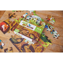 Crocodile Creek floor puzzle playtime setup with large pieces for early learners