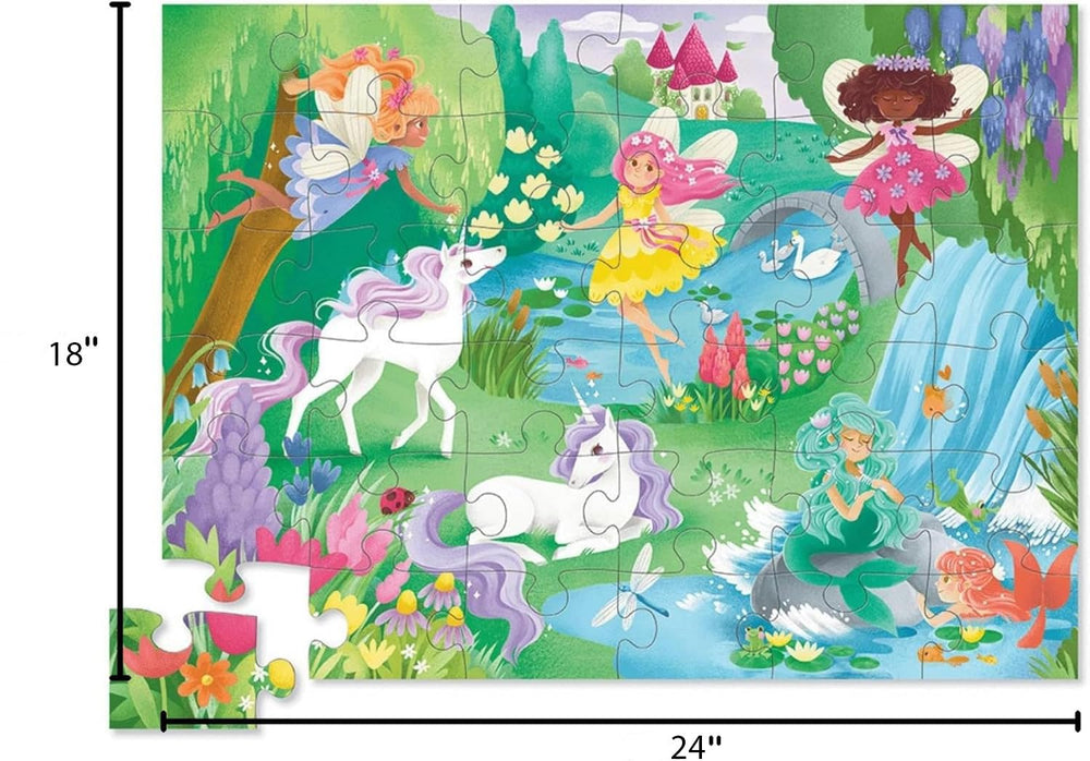 Crocodile Creek kids' puzzle demonstrates hand-eye coordination during playtime.