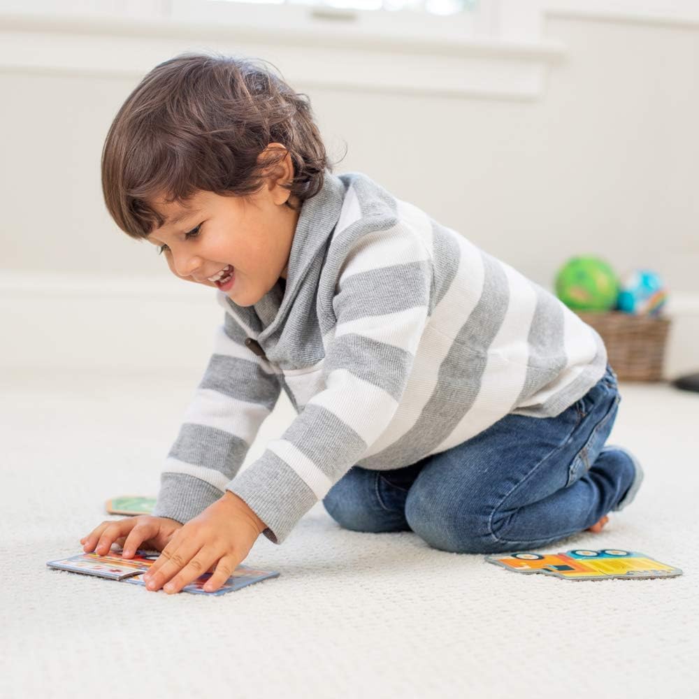 Crocodile Creek large puzzle pieces support tiny fingers and build fine motor skills