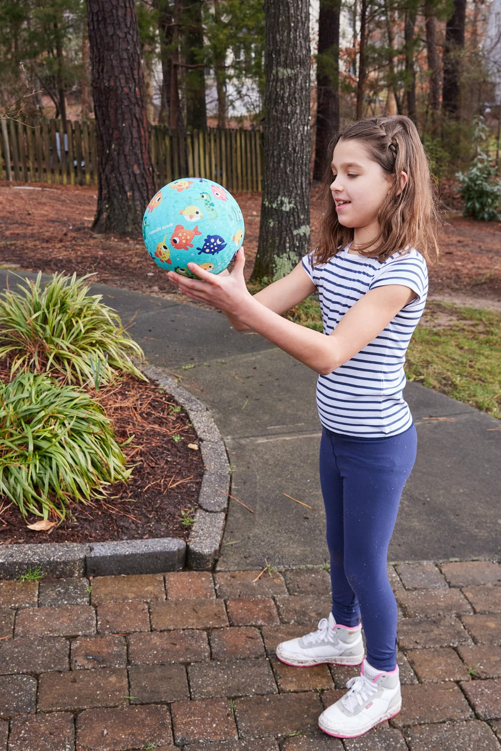 Crocodile Creek playground ball textured surface improves grip