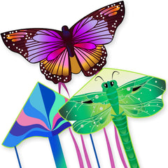 Crogift Butterfly kite in bright colors ideal for beginners flight