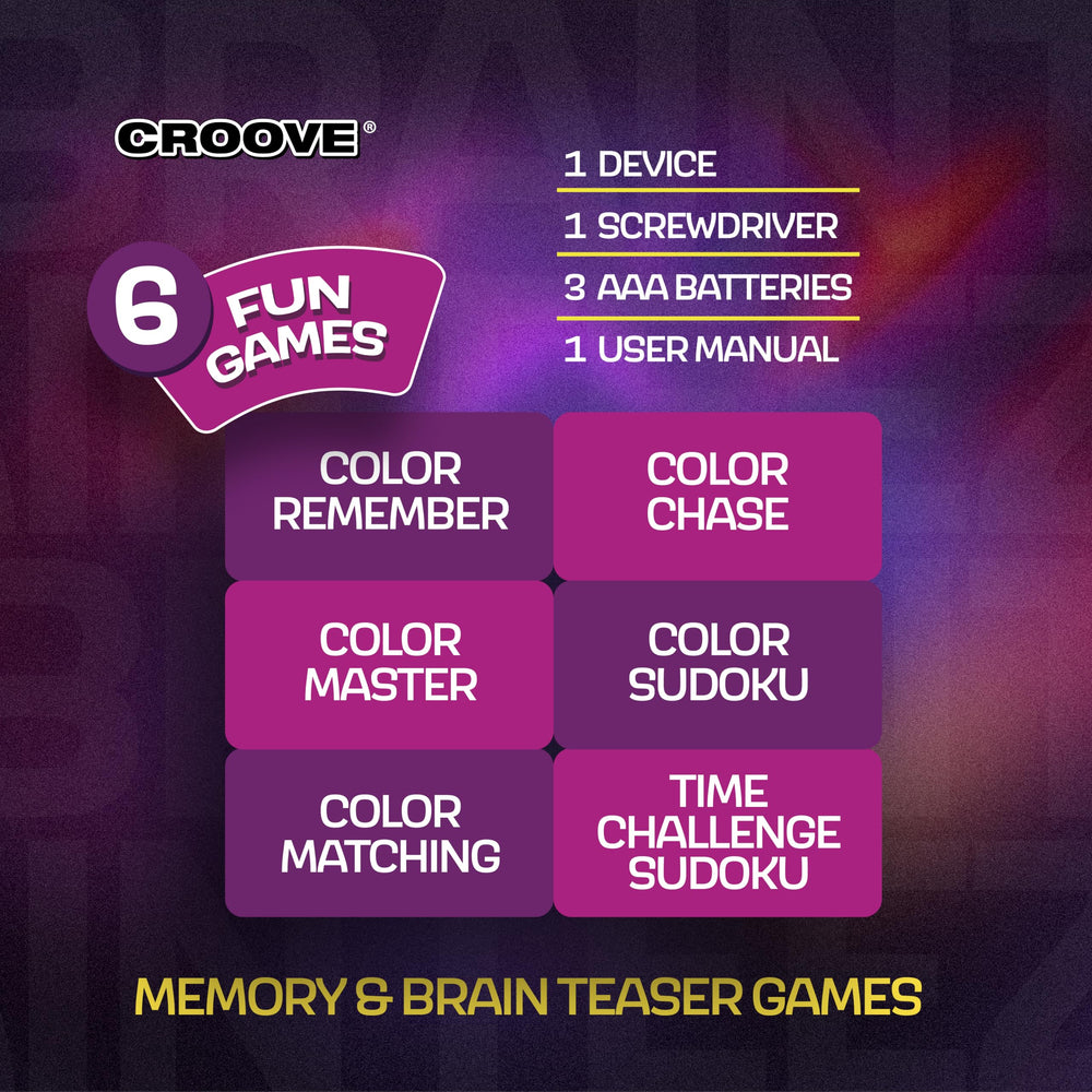 Croove Color Remember: memory game to improve recall amid bright LEDs