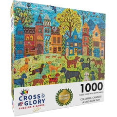 Cross & Glory Colorful Canines puzzle breed variety—diverse pups inspire a rewarding challenge for dog lovers.