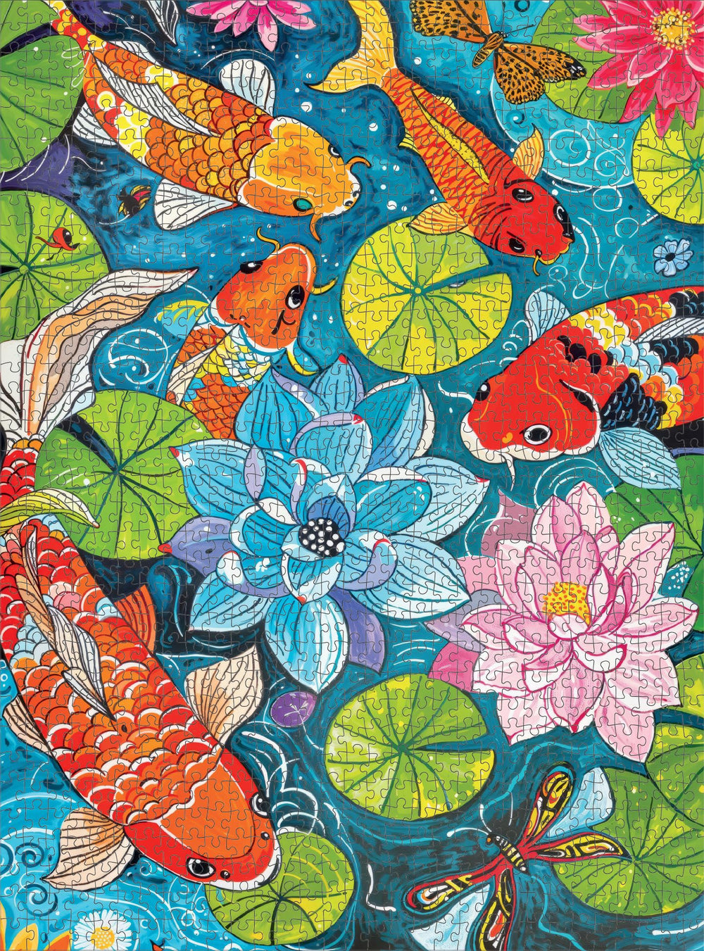 Cross & Glory Dragonfly Dreams frogs and dragonflies detail in a lively nature scene