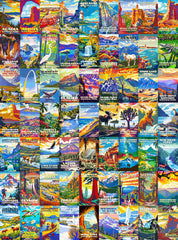 Cross & Glory Grand Tour puzzle box featuring a collage of national parks for immersive at-home relaxation.