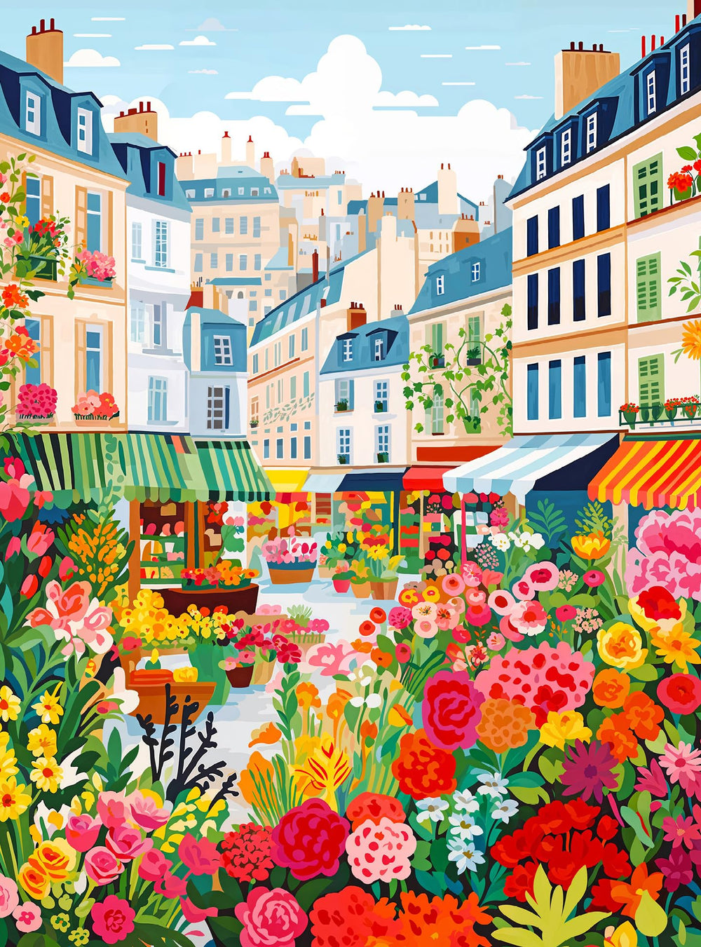 Cross & Glory La Fleur de Paris market flowers display for vibrant home decor.