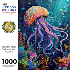 Cross & Glory Ocean’s Opus coral scene promotes engaging focus during family puzzle time.