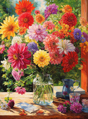 Cross & Glory Rainbow Dahlia Delight puzzle box with satin finish ready for gifting.