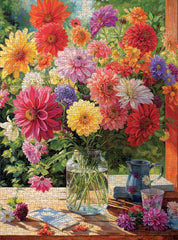 Cross & Glory Rainbow Dahlia Delight color swatches reveal rich transitions on petals.