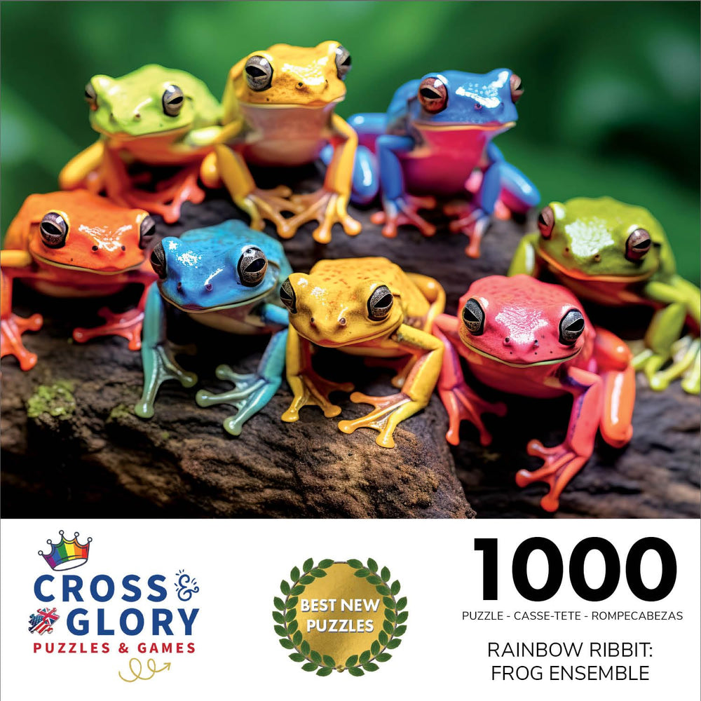 Cross & Glory Rainbow Ribbit eight frogs, vivid colors for relaxing solo puzzling
