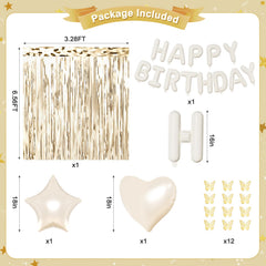 CROSSFINGERS 18-inch gold foil heart balloons bring romantic birthday vibes.