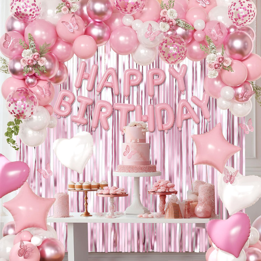 CROSSFINGERS pink foil heart balloon enhances celebratory vibes for birthdays