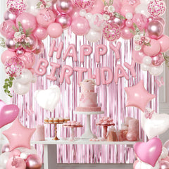 CROSSFINGERS pink foil heart balloon enhances celebratory vibes for birthdays