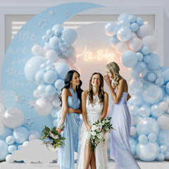 CROSSFINGERS wedding and bridal shower setup with the blue arch kit.