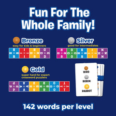 Crossico setup promoting a lively family game night with friends.