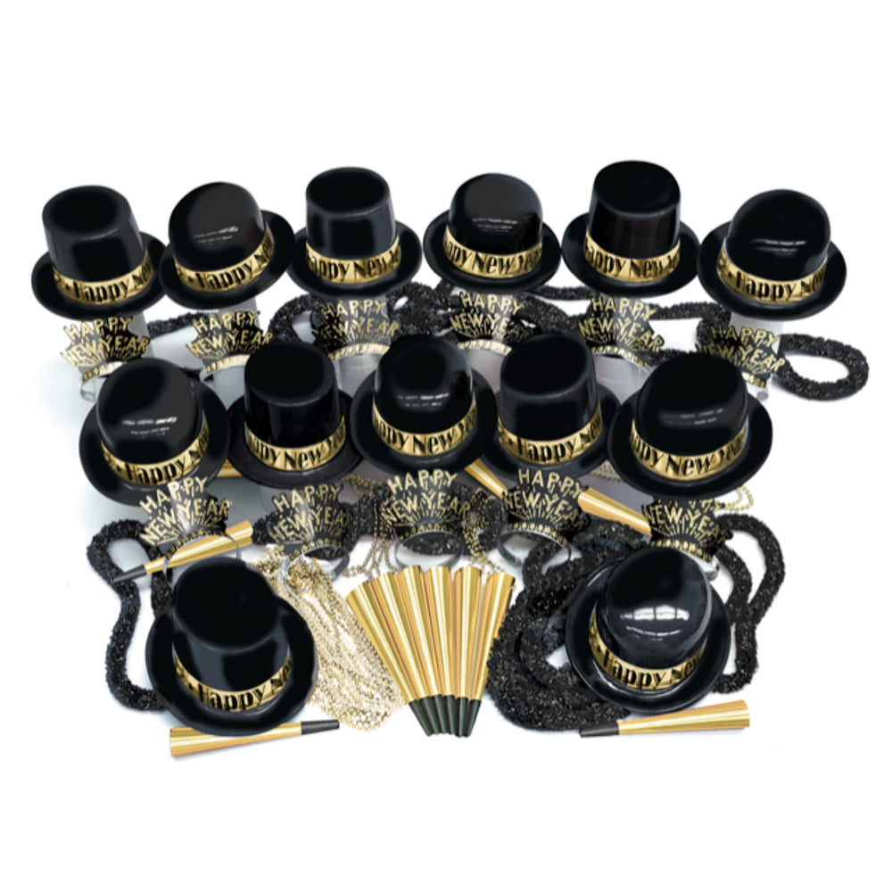 Crown Display New Year's Eve top hat with band, ideal for festive photos