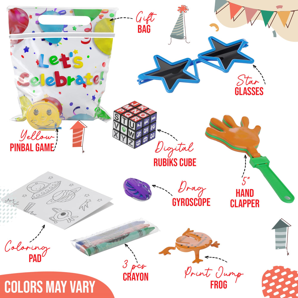 Crown Display bags include coloring paper for creative party fun