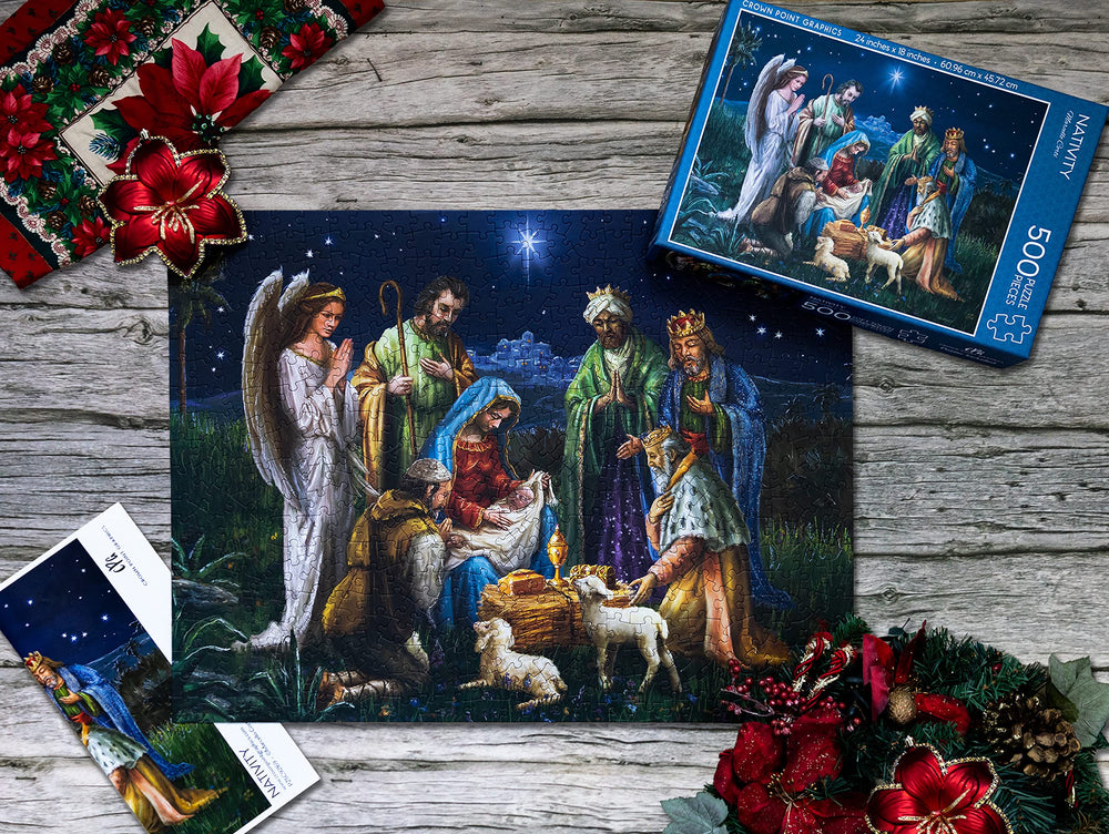 Crown Point Graphics Marcello Corti art puzzle image to enjoy a mindful holiday activity.