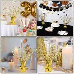 Crowye gold star centerpiece metallic foil texture catches light beautifully
