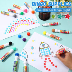 Crtiin bingo daubers round sponge head enables smooth stippling and blending