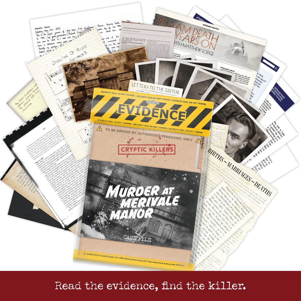 Cryptic Killers Murder at Merivale Manor supports couples and parties.
