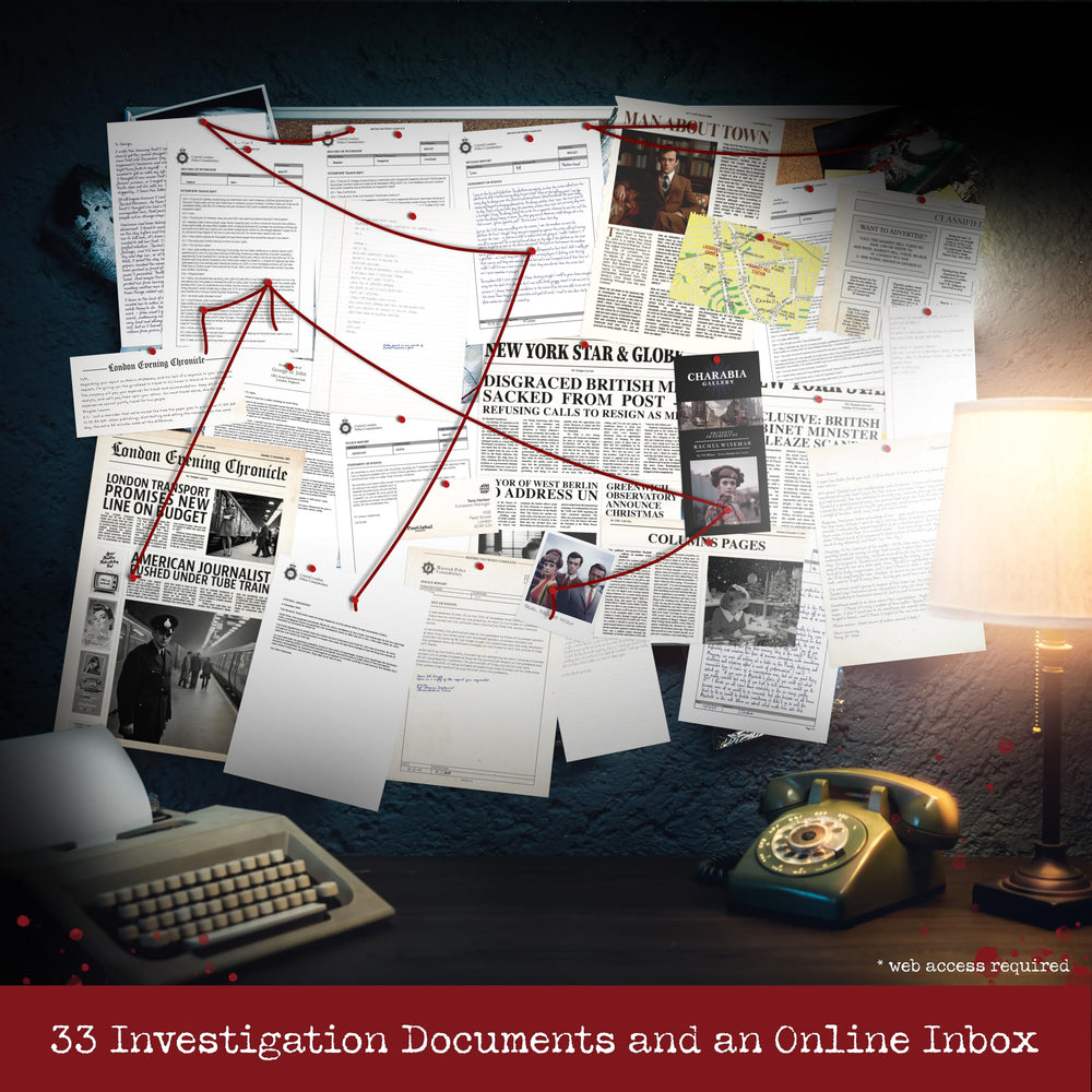 Online file drive access to clues, challenging players to test hypotheses with Cryptic Killers.