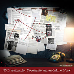 Online file drive access to clues, challenging players to test hypotheses with Cryptic Killers.