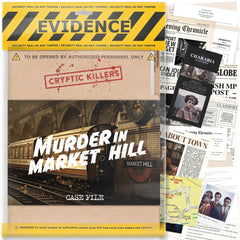 Cryptic Killers unsolved murder game cover inviting mystery lovers to a thrilling night in.