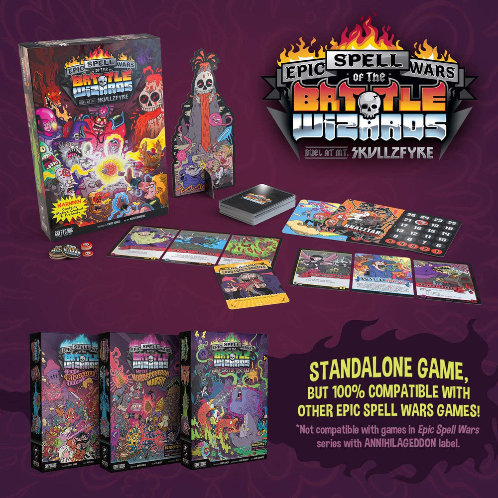 Cryptozoic Epic Spell Wars card artwork emphasizing bold aesthetics and humor