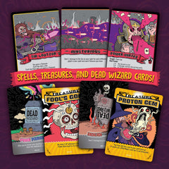 Cryptozoic Epic Spell Wars game components featuring durable cards for repeated play