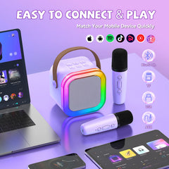 CscyyAmz wireless mics in use encourage family duets and performances.