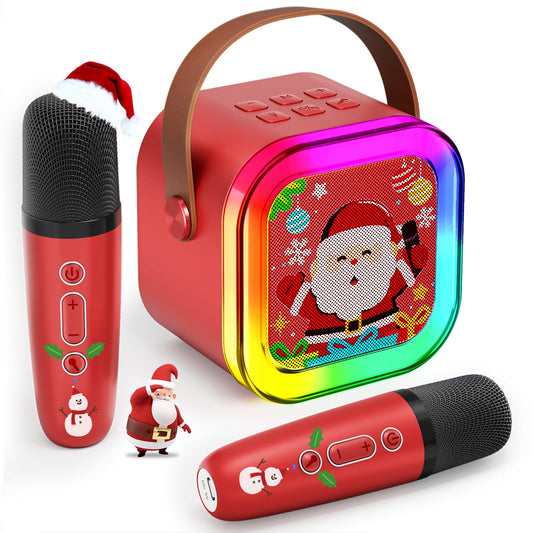 CscyyAmz mini karaoke front view for kids, portable party fun at home.