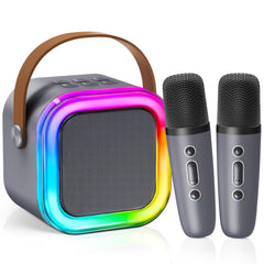 CscyyAmz mini karaoke machine front view for portable family fun