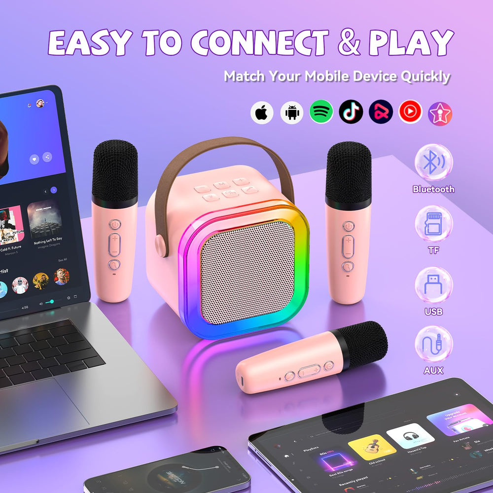 CscyyAmz three wireless microphones for kids with easy pairing