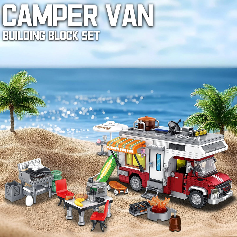 CSNRHG camping van picnic table and grill for family picnic roleplay