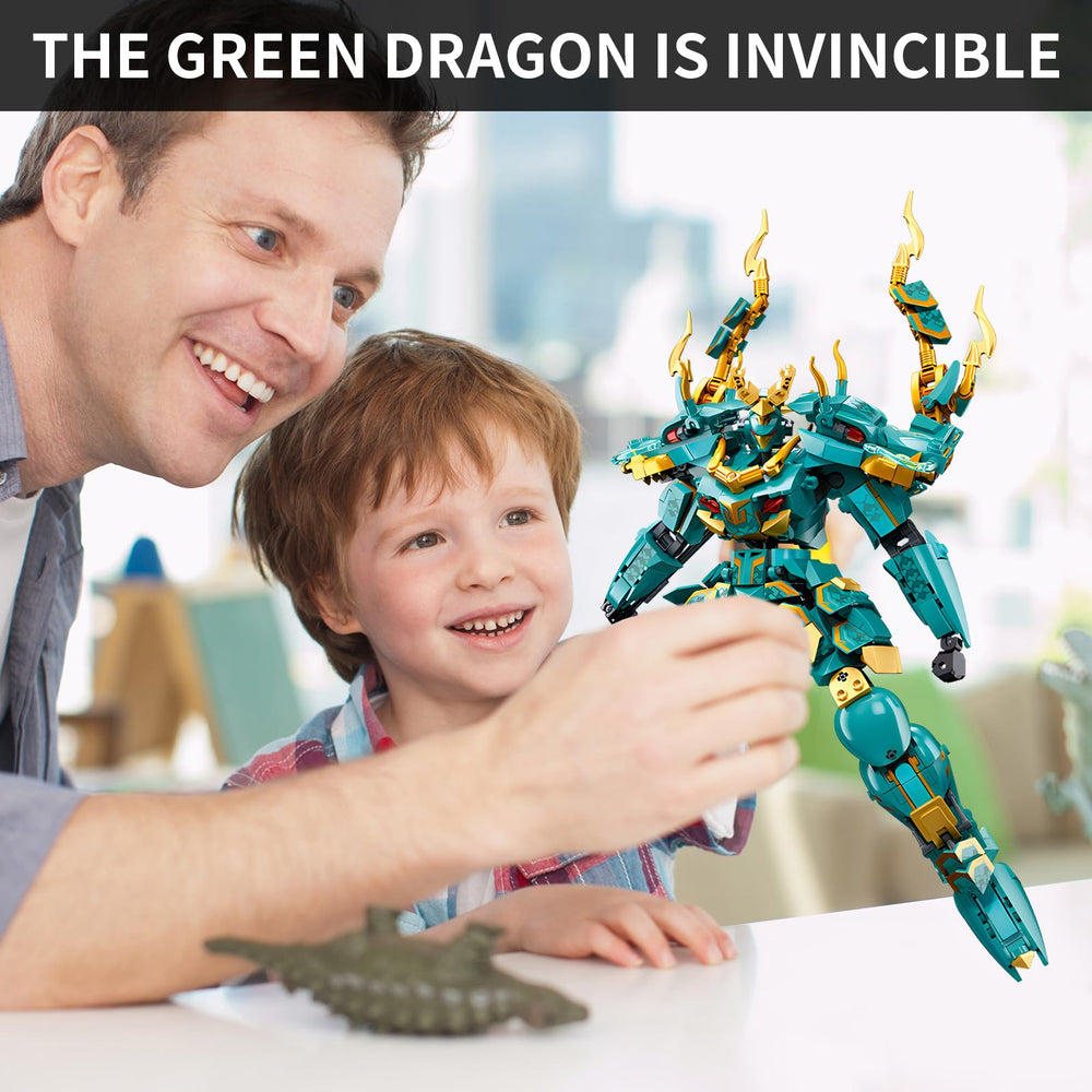 Family-friendly play with CSNRHG Green Dargon dragon-mech fosters teamwork and shared storytelling.