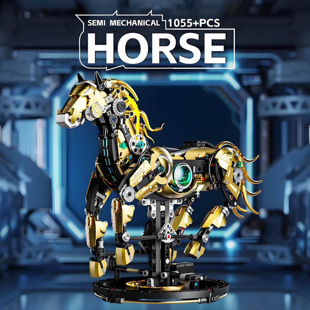 CSNRHG Mechanical Horse movable legs in action for poseable display