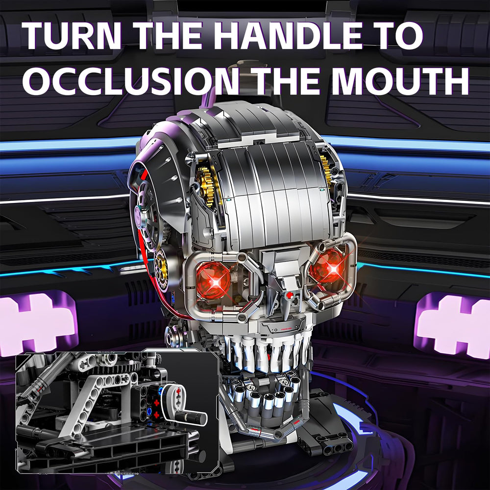 CSNRHG skull block set with 1099 pieces for a challenging build and sturdy final display.